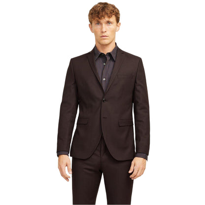 Brown - Front - Jack And Jones Mens Solaris Single-Breasted Blazer