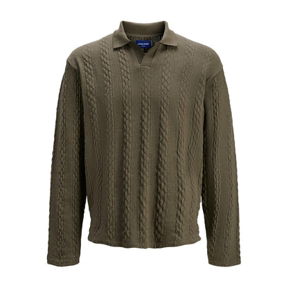 Sea Turtle - Front - Jack And Jones Mens Cable Knit Regular Long-Sleeved Jumper