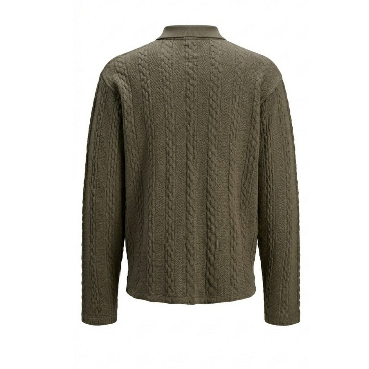 Sea Turtle - Back - Jack And Jones Mens Cable Knit Regular Long-Sleeved Jumper