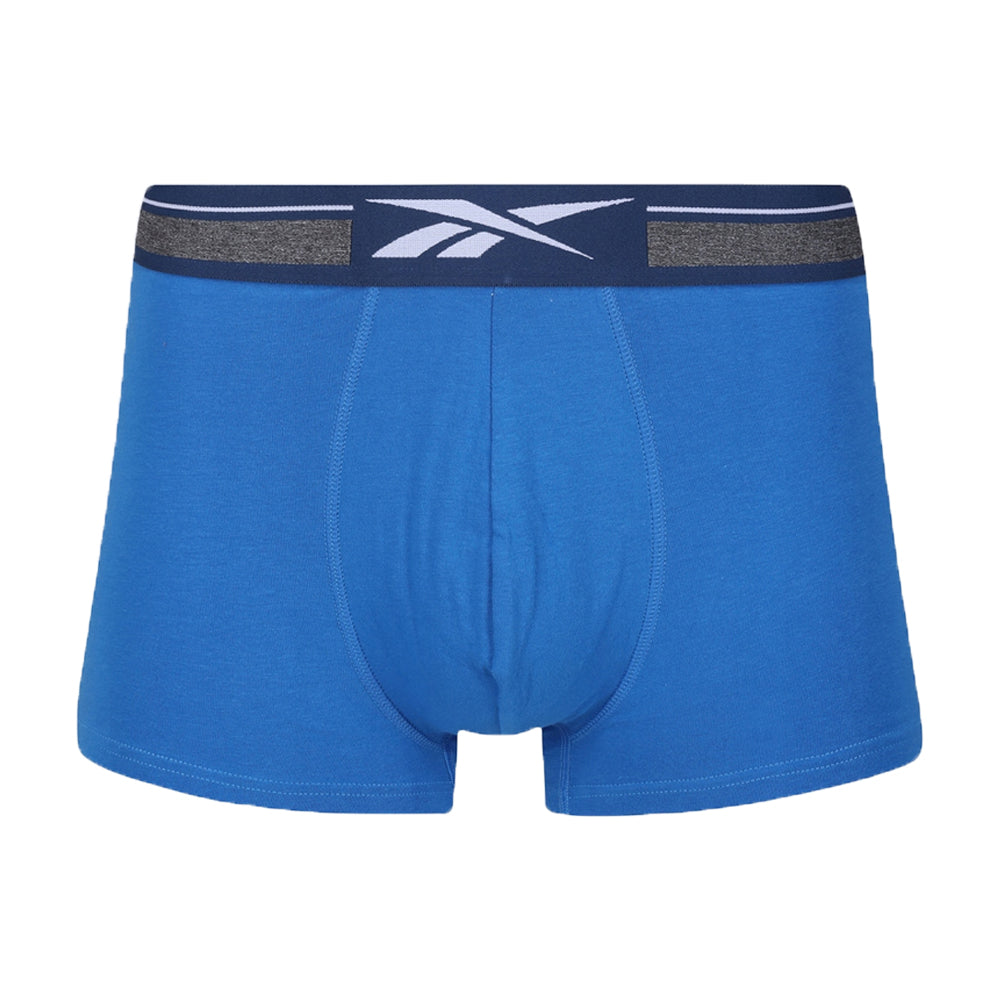 Blue-White-Navy - Back - Reebok Mens Sports Boxer Shorts (Pack of 3)