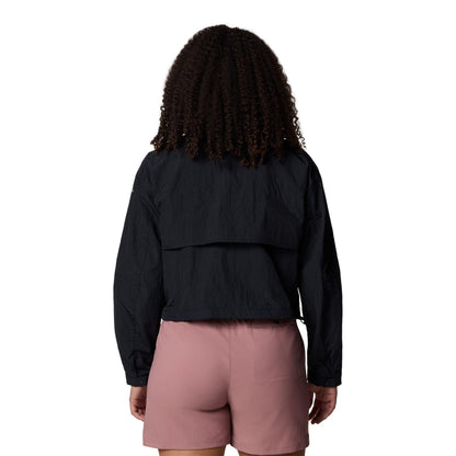 Black - Back - Columbia Womens-Ladies Paracutie Plain Nylon Windbreaker