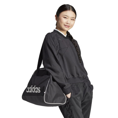 Black - Side - Adidas Womens-Ladies Tiro 3 Stripes Crew Neck Sport Sweatshirt