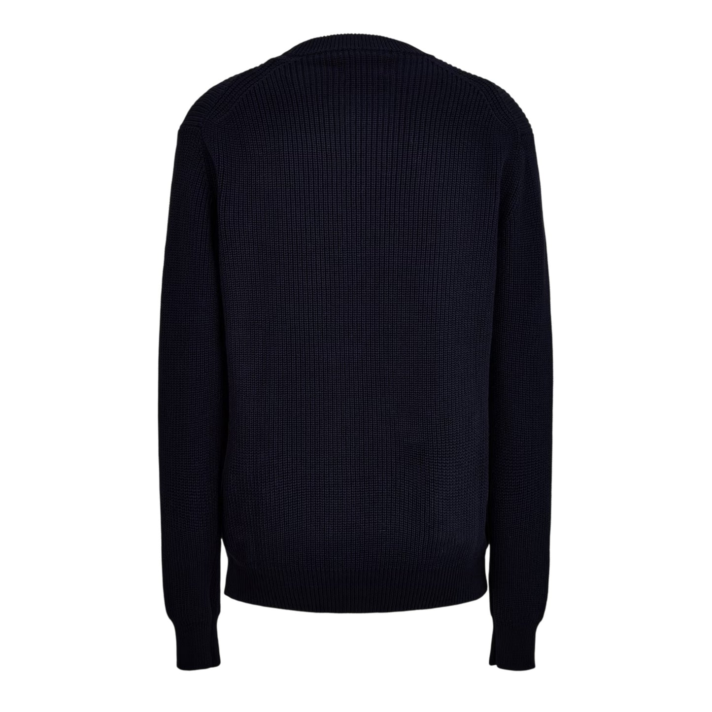 Navy - Back - Replay Mens Fisherman Ribbed Jumper