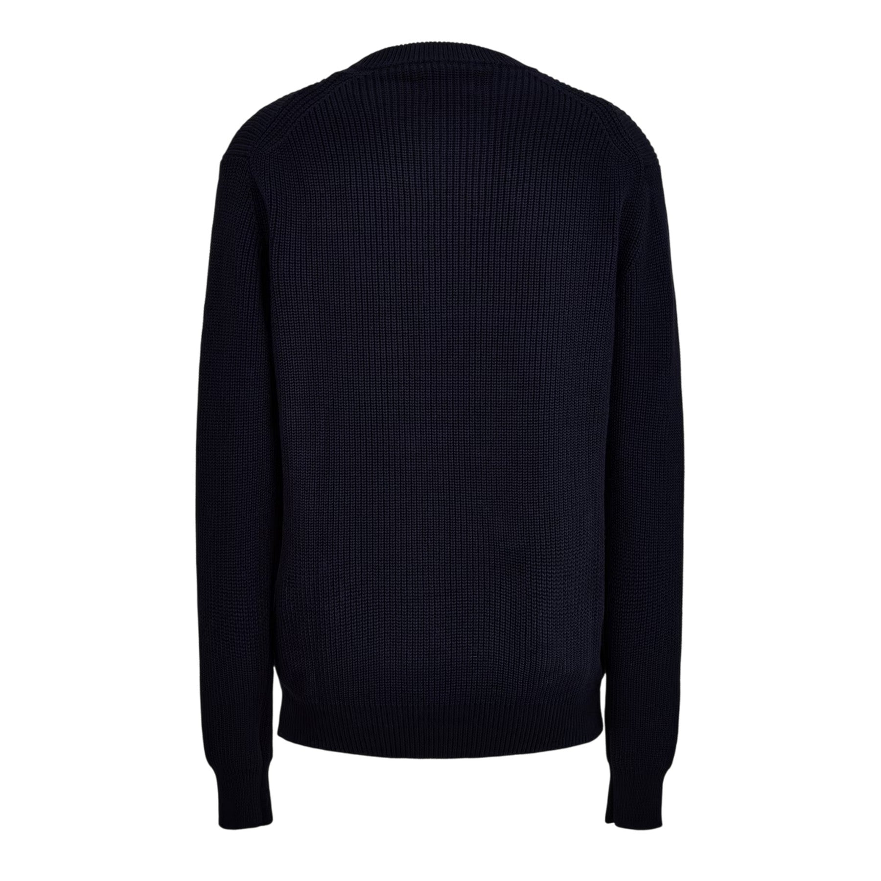 Navy - Back - Replay Mens Fisherman Ribbed Jumper