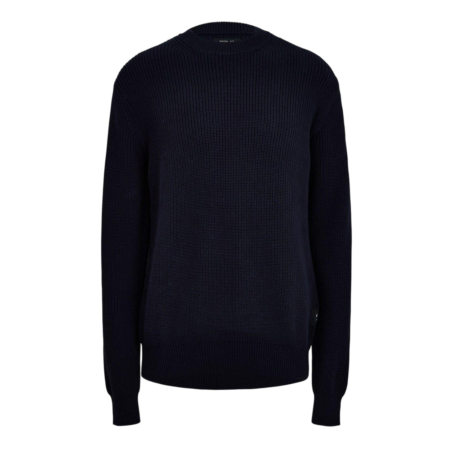 Navy - Front - Replay Mens Fisherman Ribbed Jumper