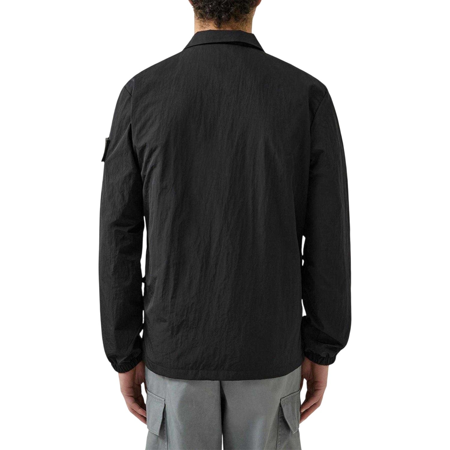 Black - Back - Patrick Mens Plain Overshirt