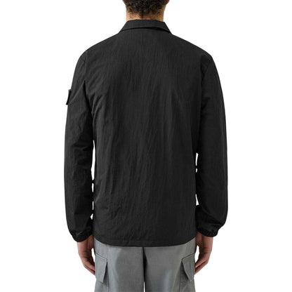 Black - Back - Patrick Mens Plain Overshirt