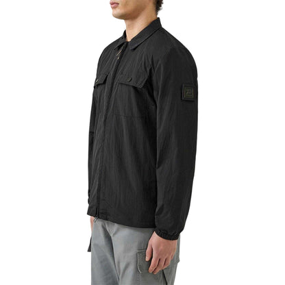 Black - Side - Patrick Mens Plain Overshirt