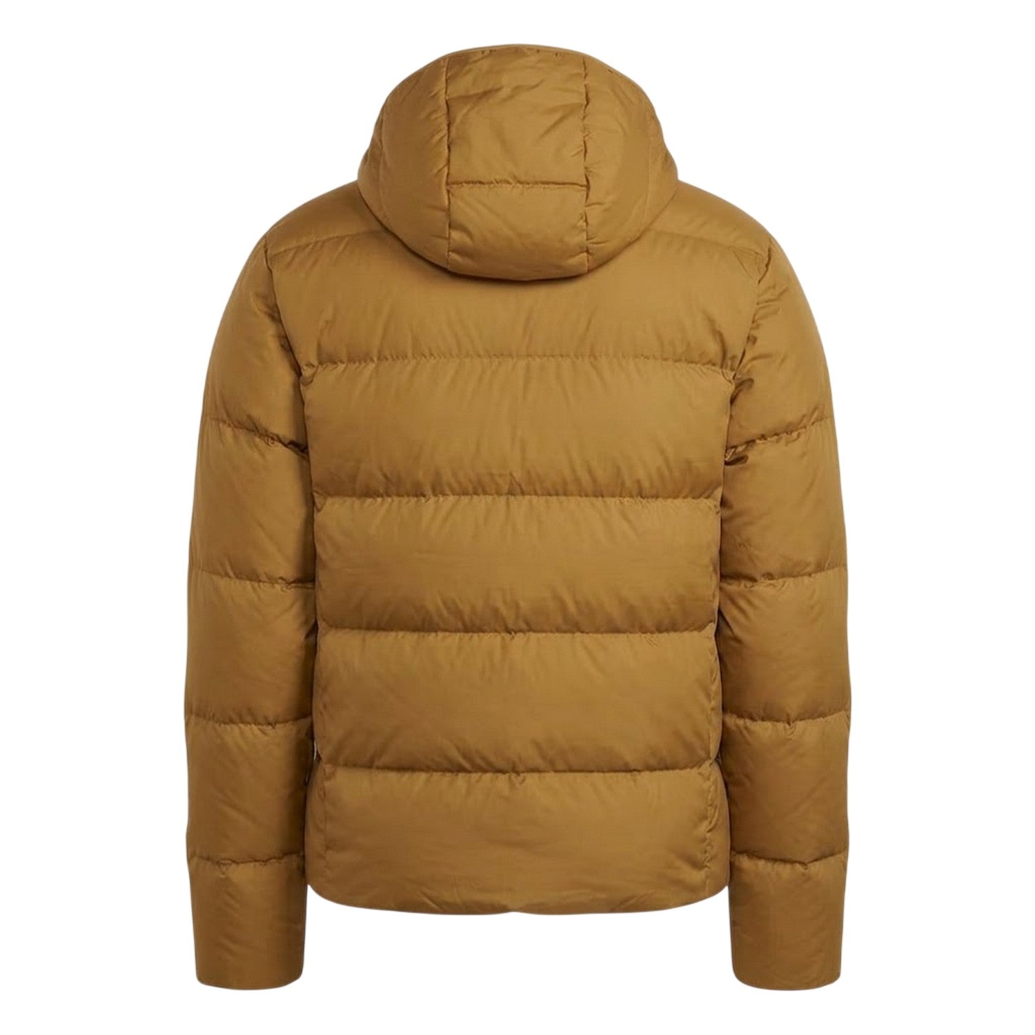 Brown - Back - Adidas Mens Essential 3 Stripes Down Midweight Puffer Jacket