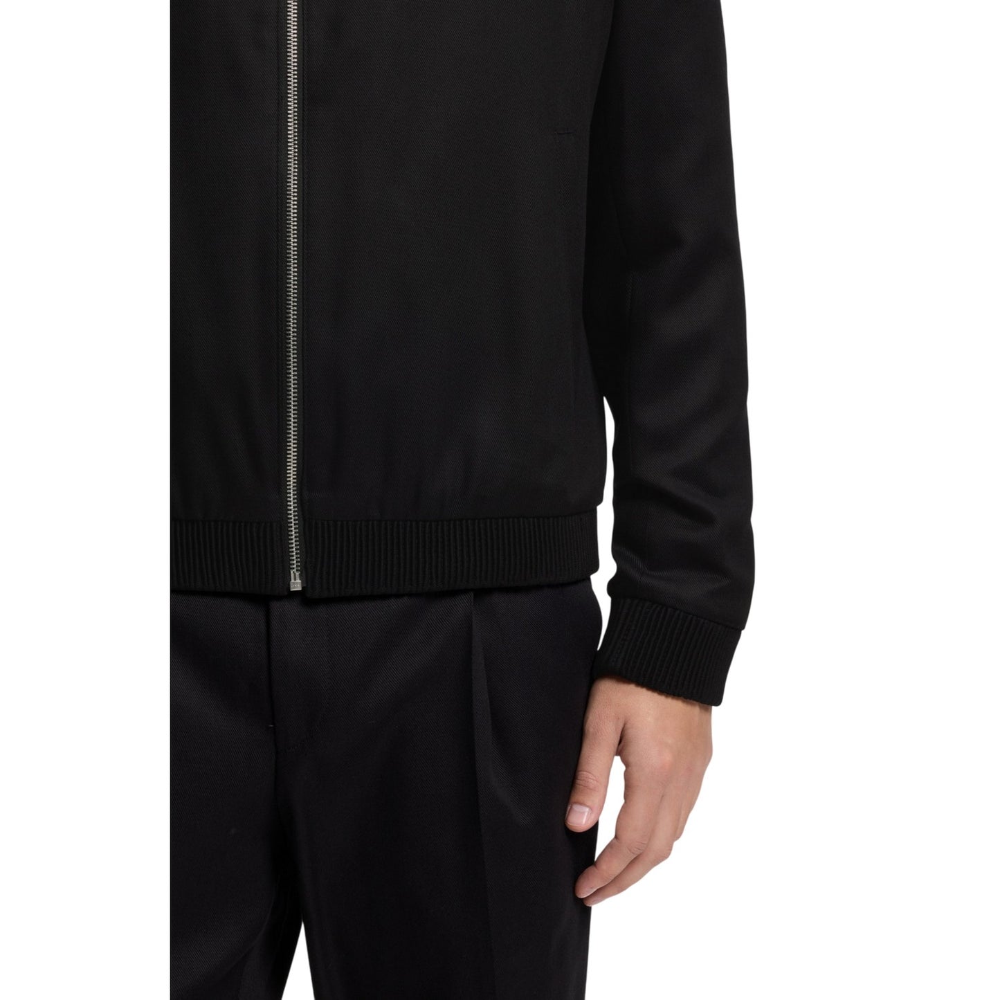 Black - Side - Hugo Mens Evalom Plain Overshirt