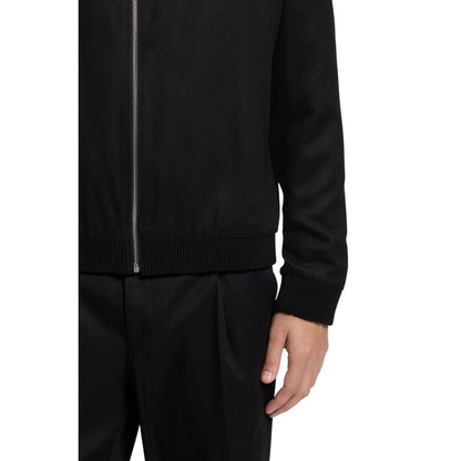 Black - Side - Hugo Mens Evalom Plain Overshirt