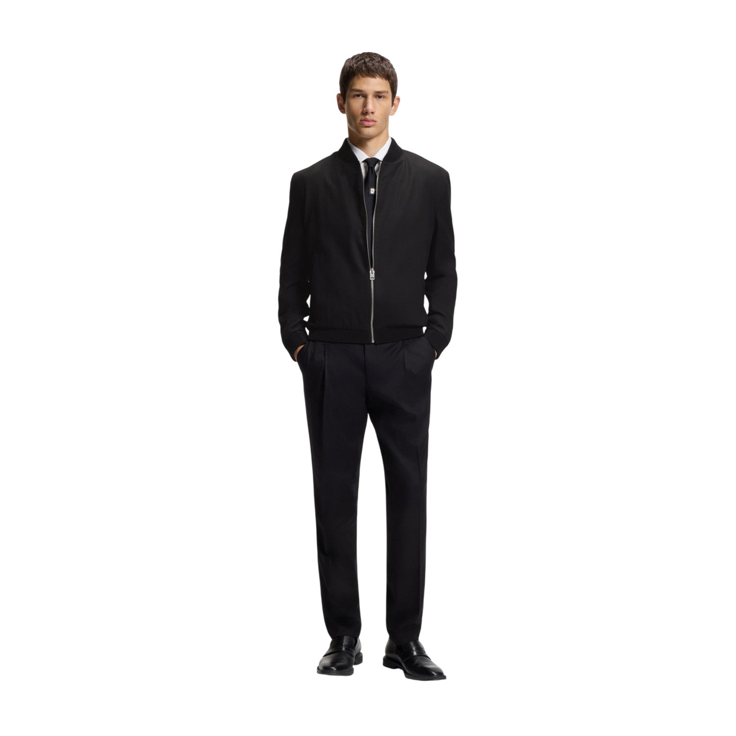 Black - Lifestyle - Hugo Mens Evalom Plain Overshirt