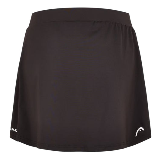 Black - Front - Head Womens-Ladies Club Pleated Long Tennis Skort