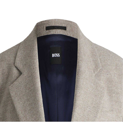 Grey - Back - Boss Womens-Ladies Janka Flap Pocket Blazer