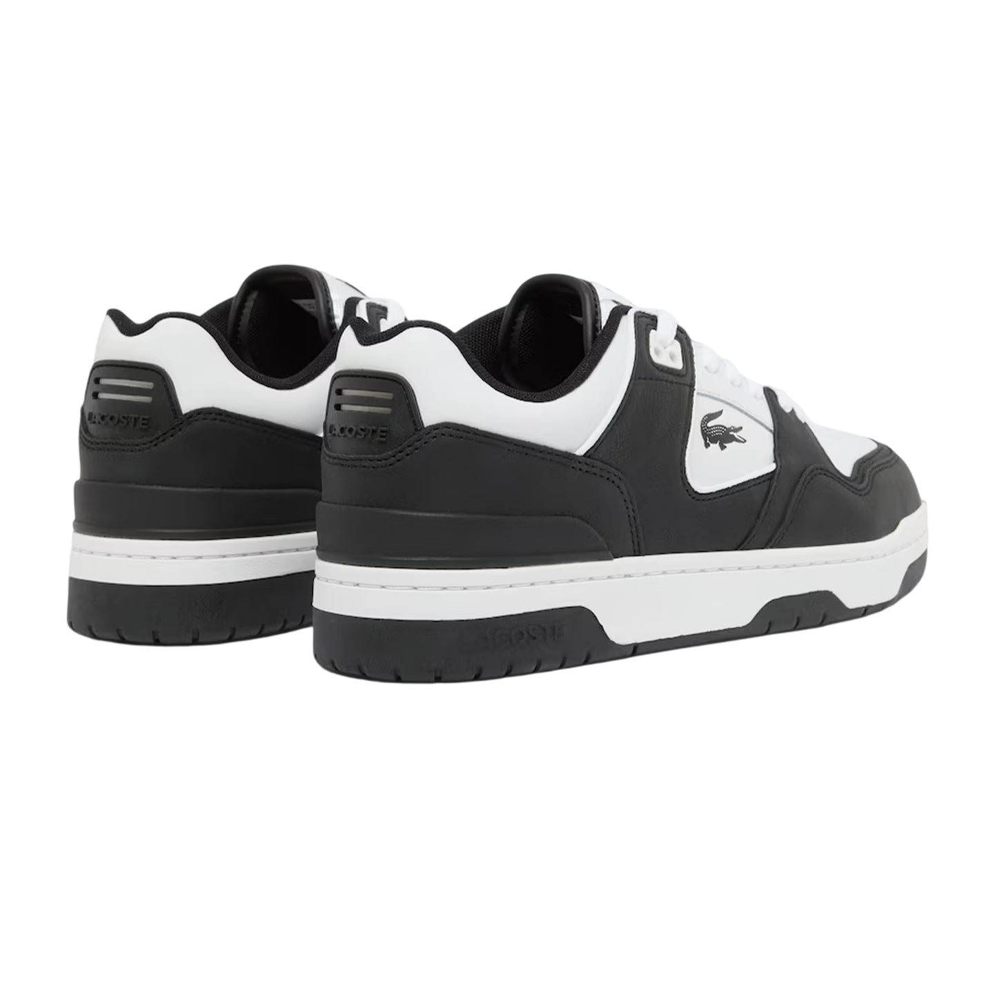Black-White - Back - Lacoste Mens Court Cage Leather Trainers