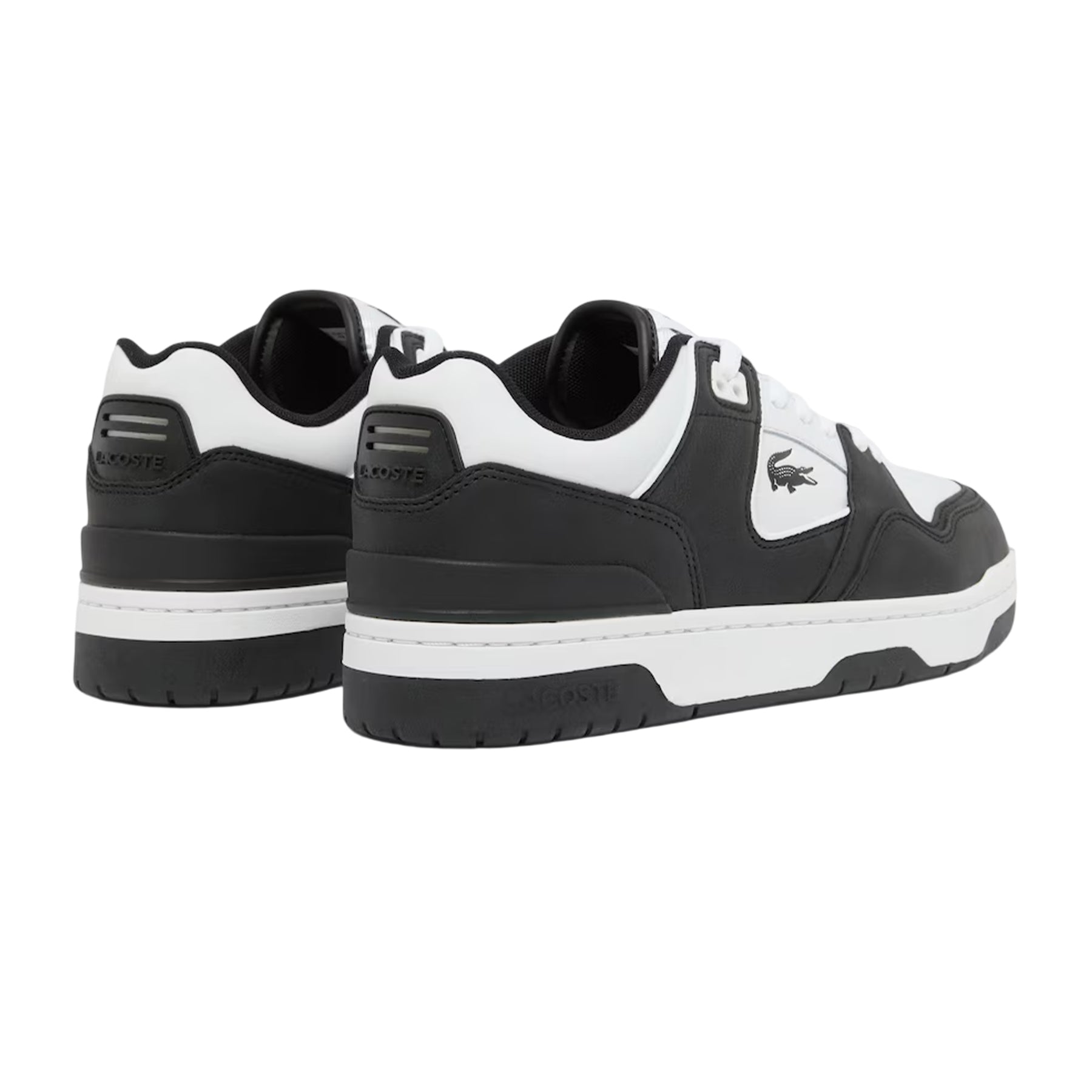 Black-White - Back - Lacoste Mens Court Cage Leather Trainers