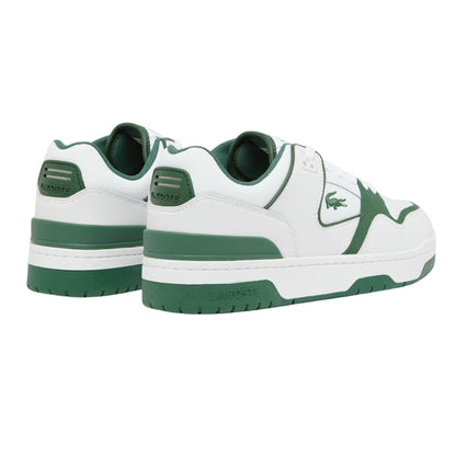 White-Dark Green - Side - Lacoste Mens Court Cage Leather Trainers