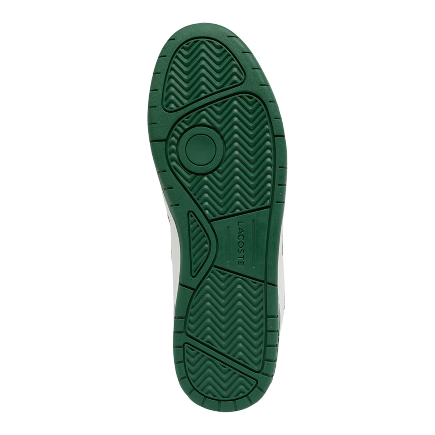 White-Dark Green - Pack Shot - Lacoste Mens Court Cage Leather Trainers