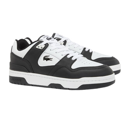 Black-White - Pack Shot - Lacoste Mens Court Cage Leather Trainers