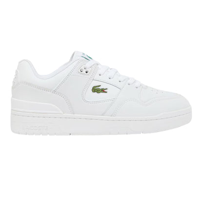 White - Front - Lacoste Mens Court Cage Leather Trainers