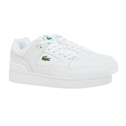 White - Pack Shot - Lacoste Mens Court Cage Leather Trainers