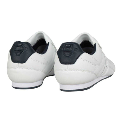 White-Navy - Back - Slazenger Mens Warrior Leather Slip-on Trainers