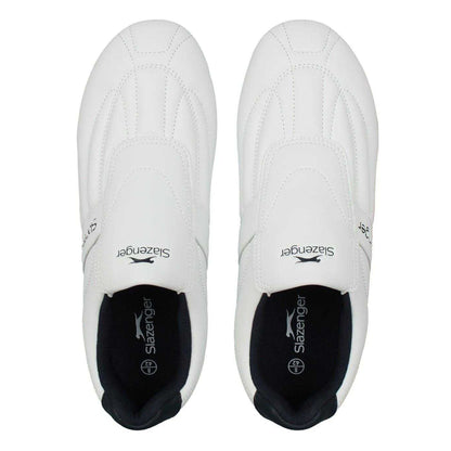 White-Navy - Lifestyle - Slazenger Mens Warrior Leather Slip-on Trainers