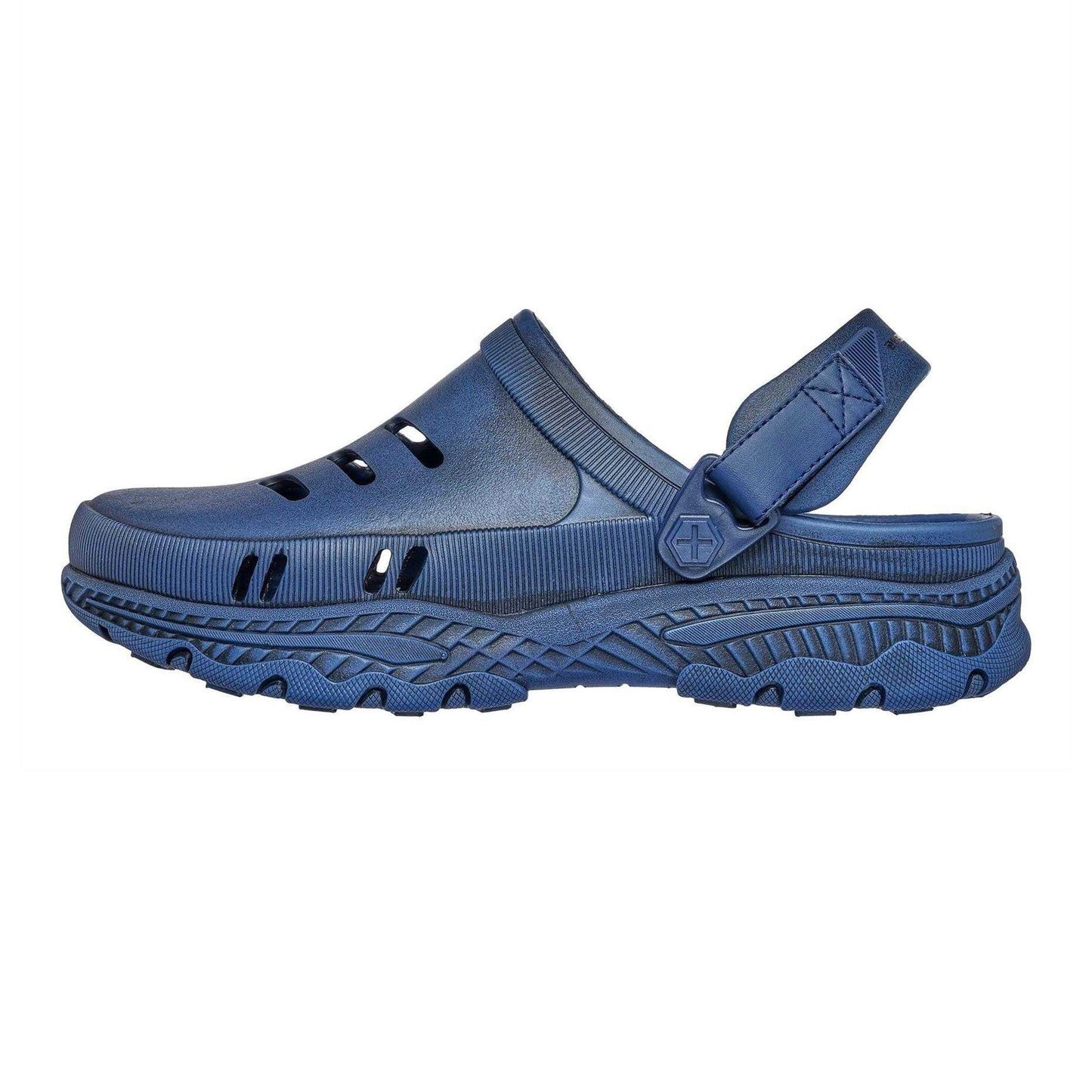 Navy - Back - Skechers Mens Creston U Slip-on Clogs