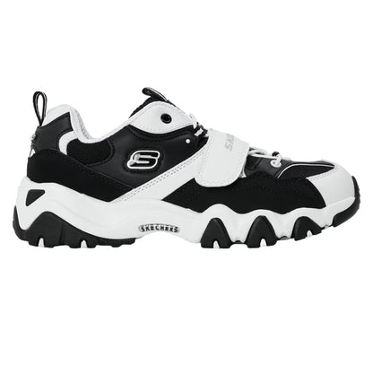 White-Black - Front - Skechers Childrens-Kids D Lites2 Logo Chunky Flat Trainers