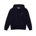 Navy - Front - Lacoste Womens-Ladies Cotton Blend Loose Hoodie