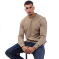 Brown - Front - Gant Mens Shield Logo Crew Neck Sweatshirt