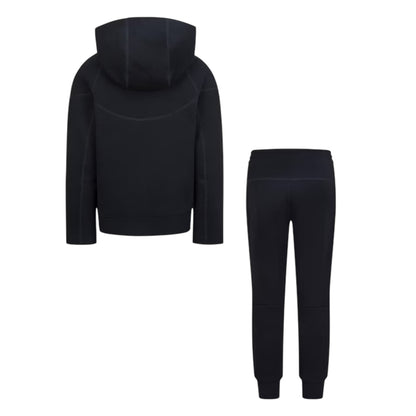 Black - Back - Nike Childrens-Kids Tech Fleece Tracksuit
