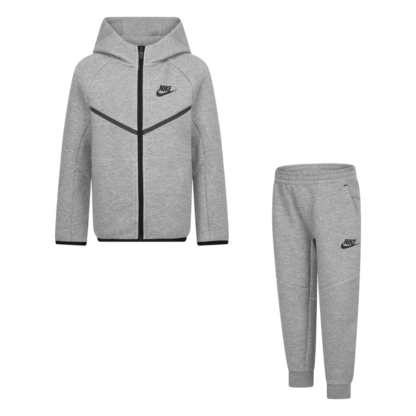 Grey - Front - Nike Childrens-Kids Tech Fleece Tracksuit