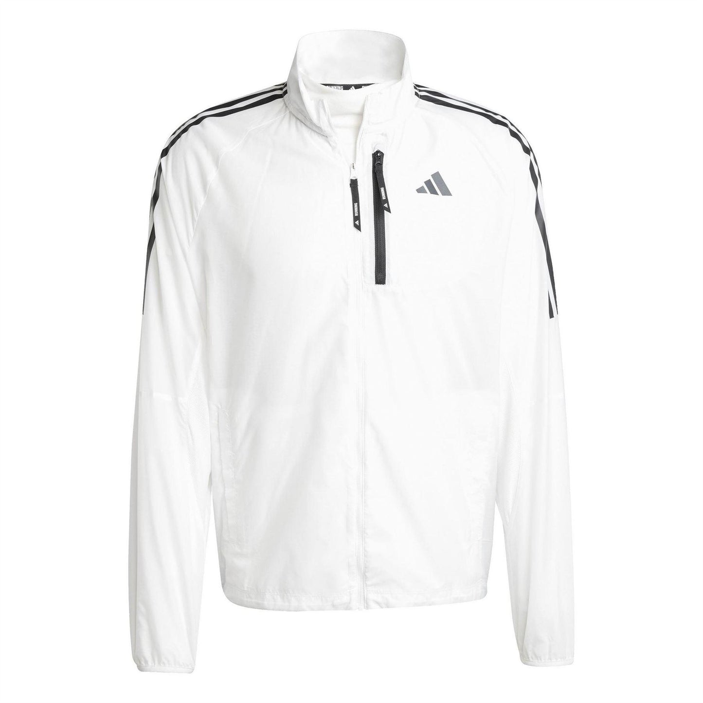 White - Front - Adidas Mens Performance Running Jacket