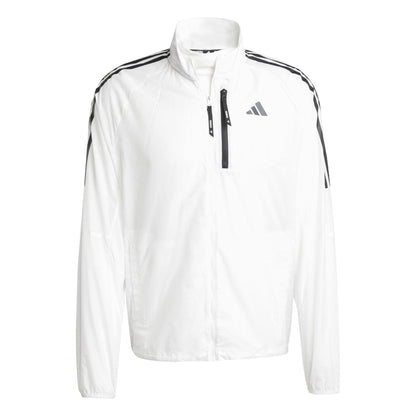 White - Front - Adidas Mens Performance Running Jacket