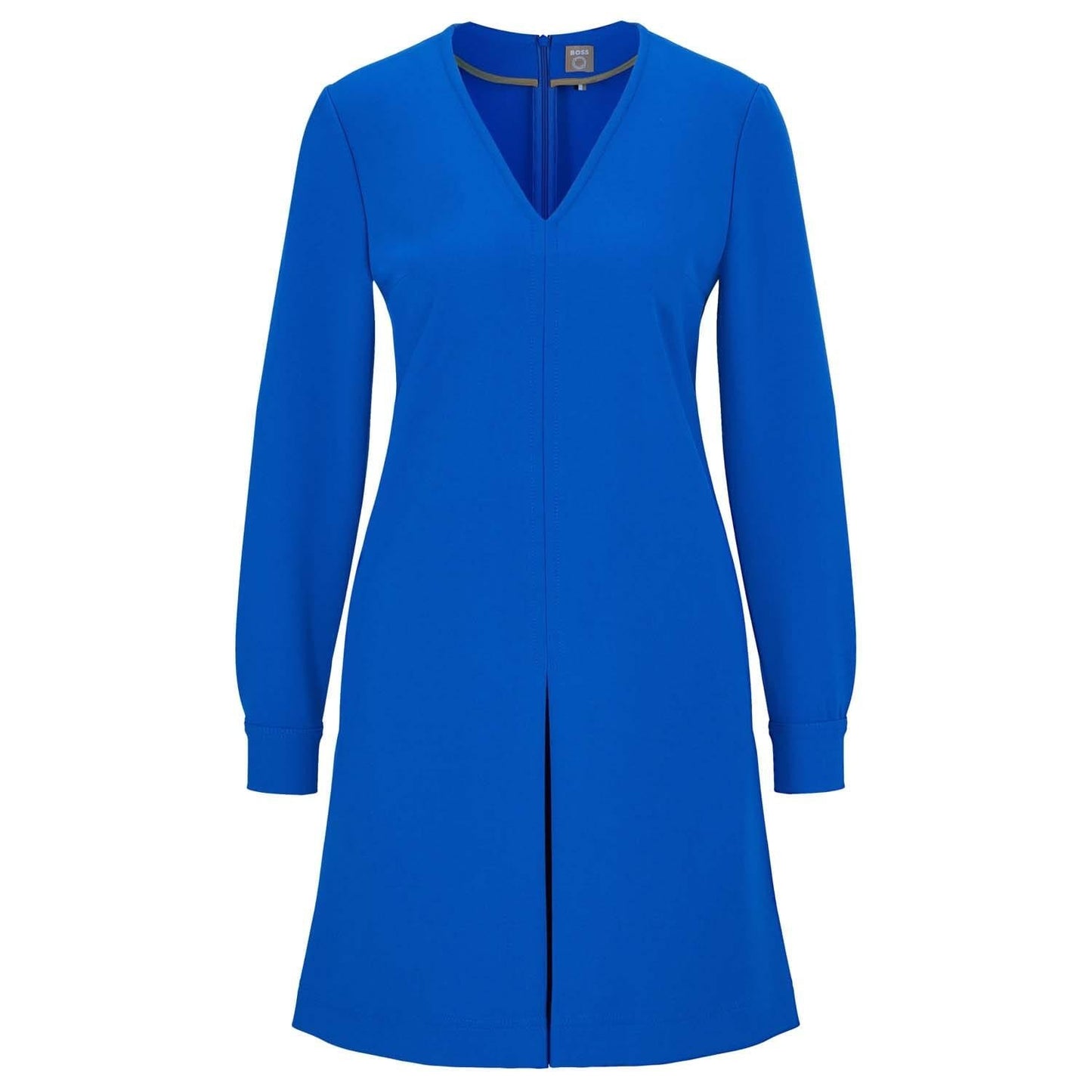 Blue - Front - Boss Womens-Ladies Ditama A-line Long-Sleeved Dress