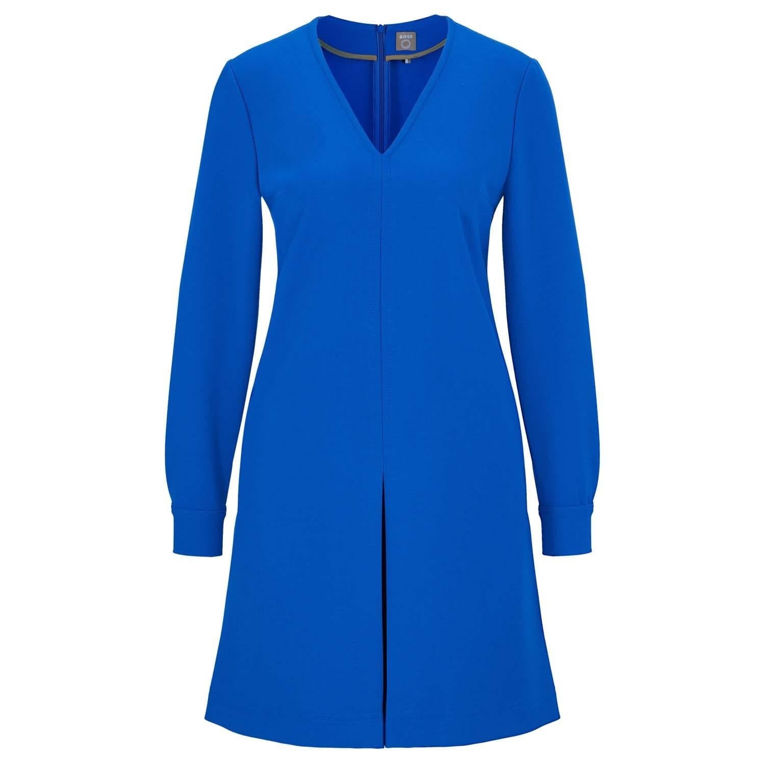 Blue - Front - Boss Womens-Ladies Ditama A-line Long-Sleeved Dress