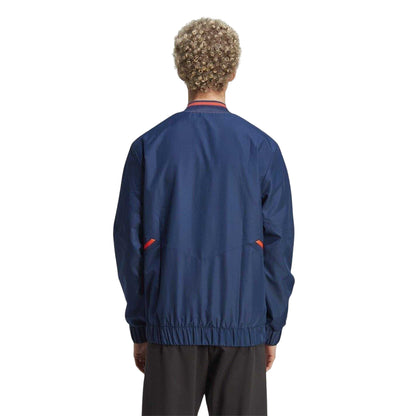 Team Navy Blue - Back - Adidas Mens France FFR Anthem Jacket