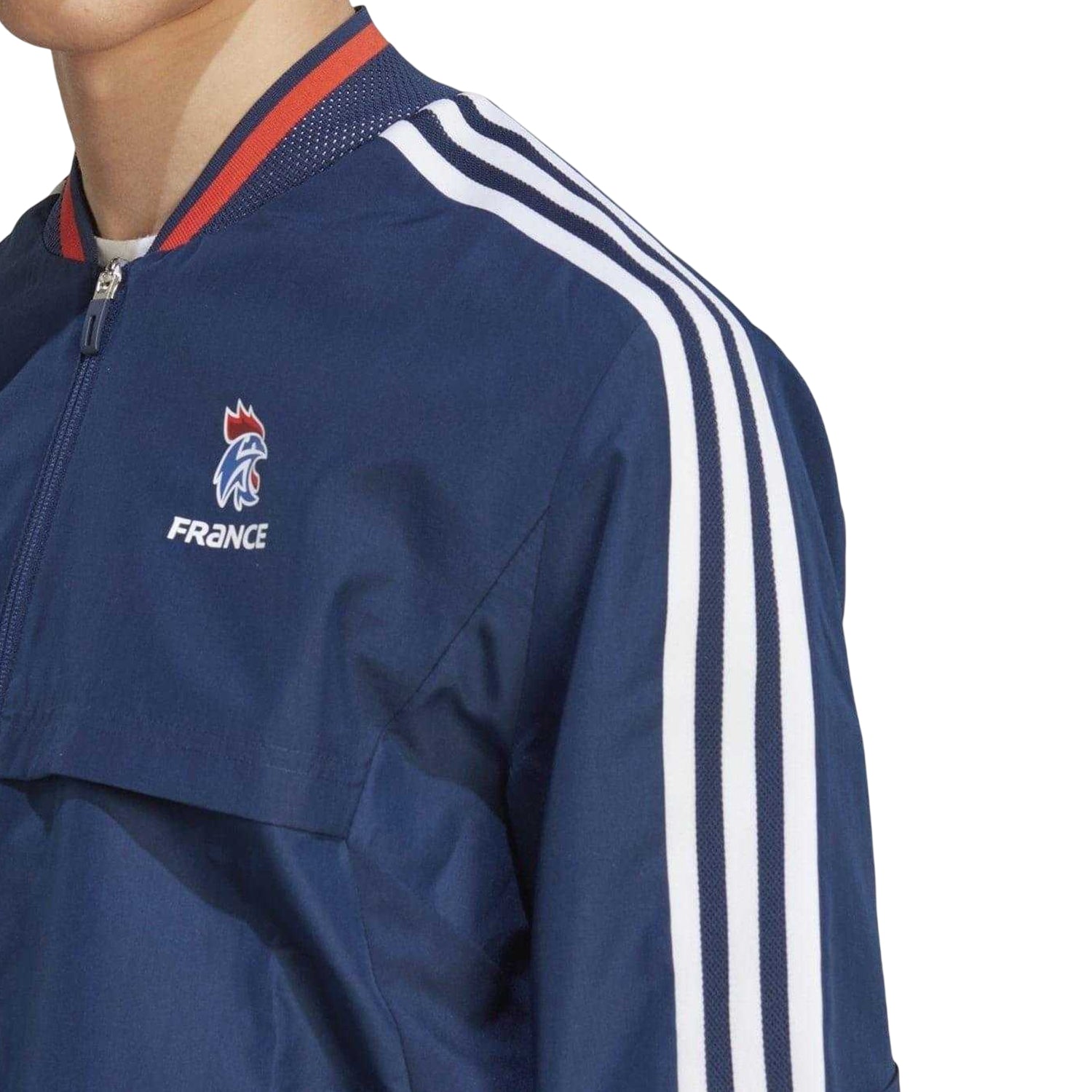Team Navy Blue - Side - Adidas Mens France FFR Anthem Jacket