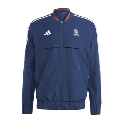 Team Navy Blue - Front - Adidas Mens France FFR Anthem Jacket