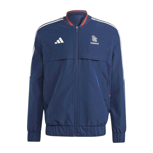 Team Navy Blue - Front - Adidas Mens France FFR Anthem Jacket