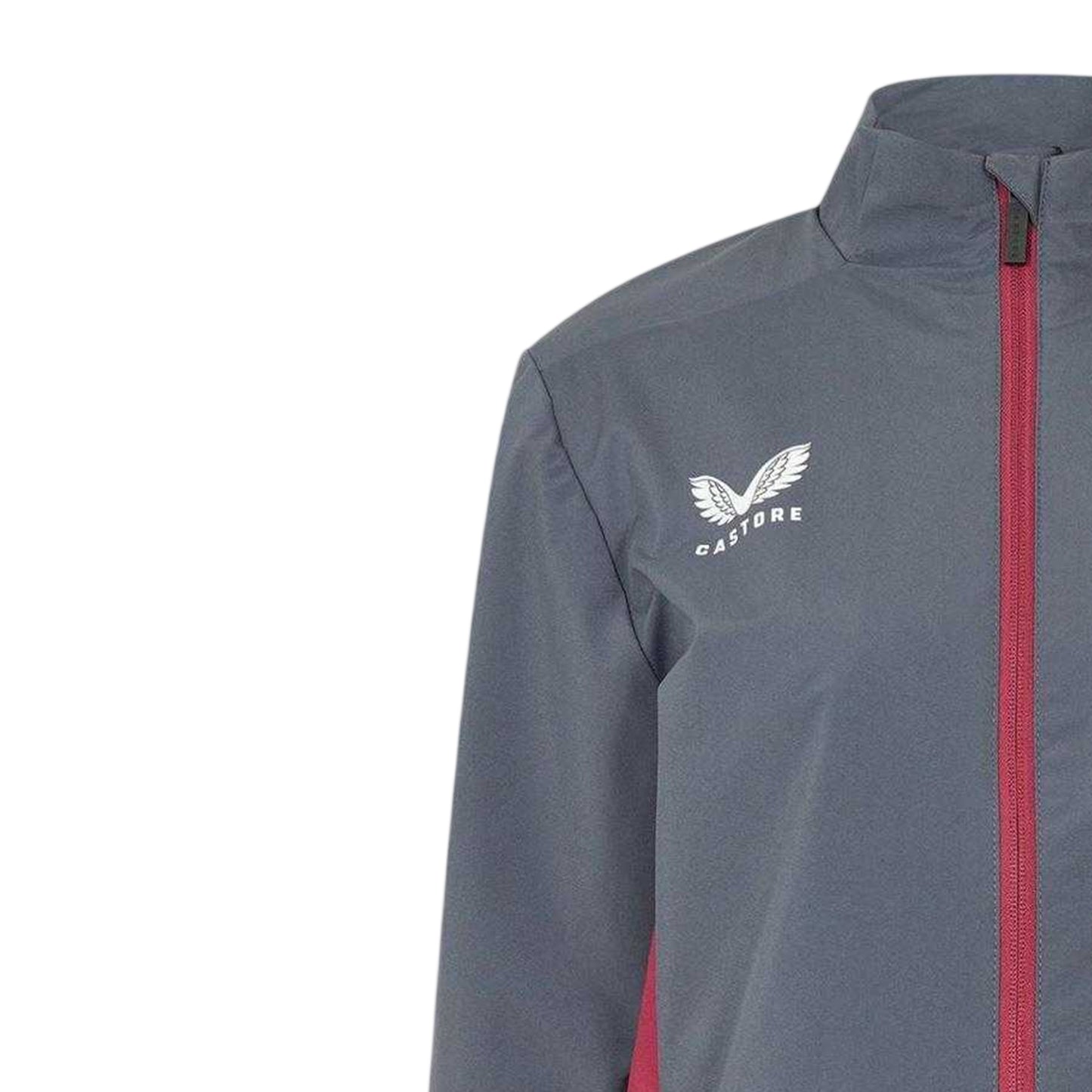 Ebony-Rhodondendron - Side - Castore Womens-Ladies Aston Villa FC Track Jacket