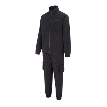 Black - Side - Firetrap Mens Logo Zipped Tracksuit