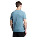 Blue - Back - Lyle & Scott Mens Contrast Pocket T-Shirt