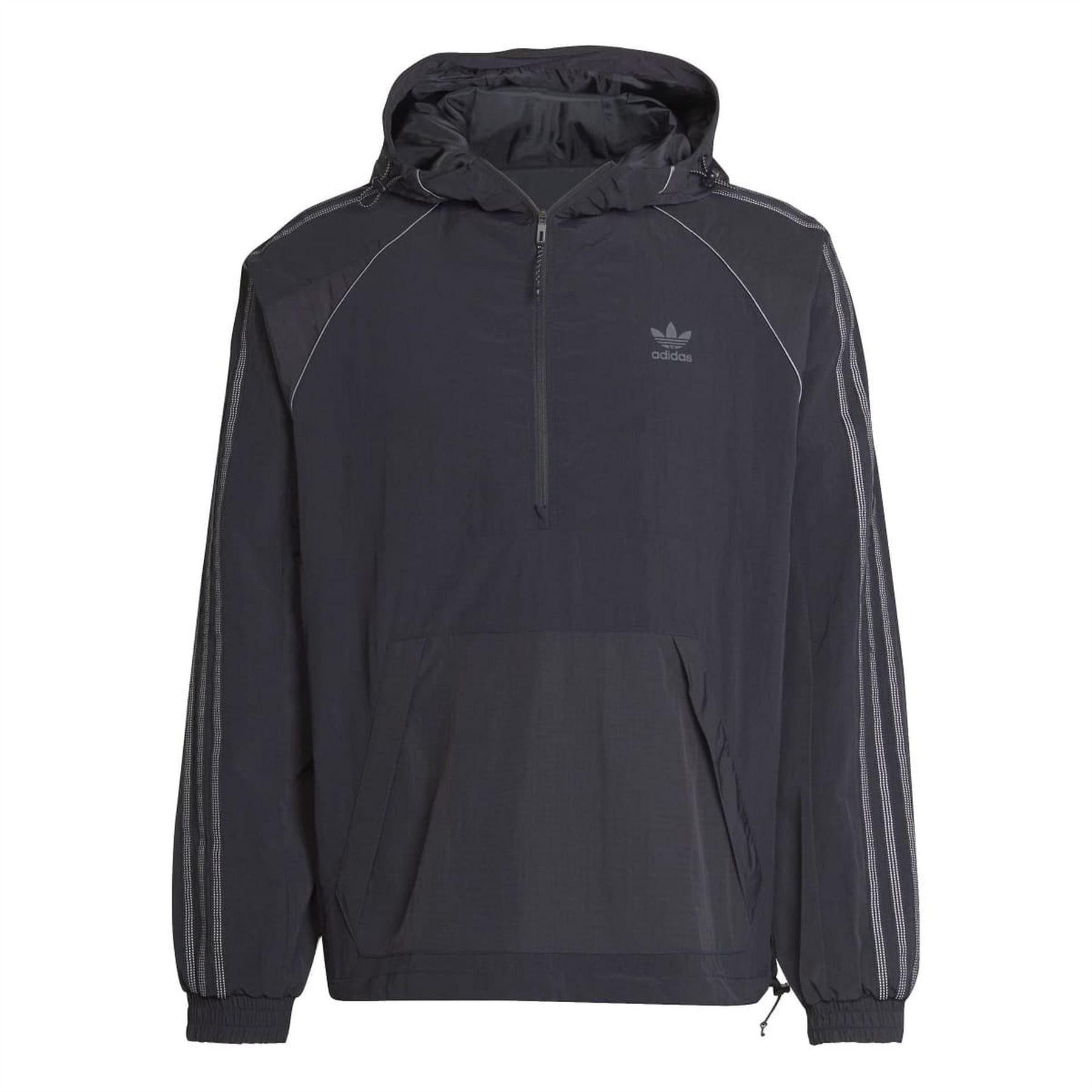 Black - Front - Adidas Mens Originals 3 Stripes Jacket