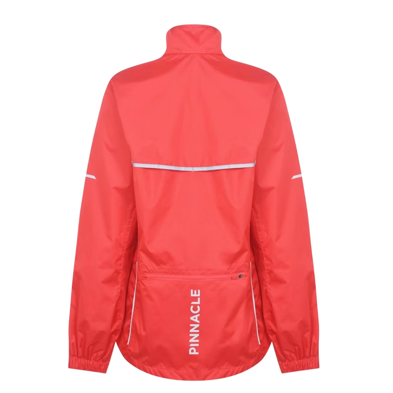 Coral - Back - Pinnacle Womens-Ladies Waterproof Reflective Cycling Jacket
