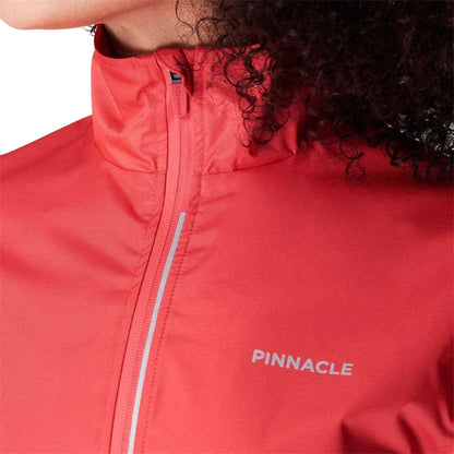 Coral - Side - Pinnacle Womens-Ladies Waterproof Reflective Cycling Jacket