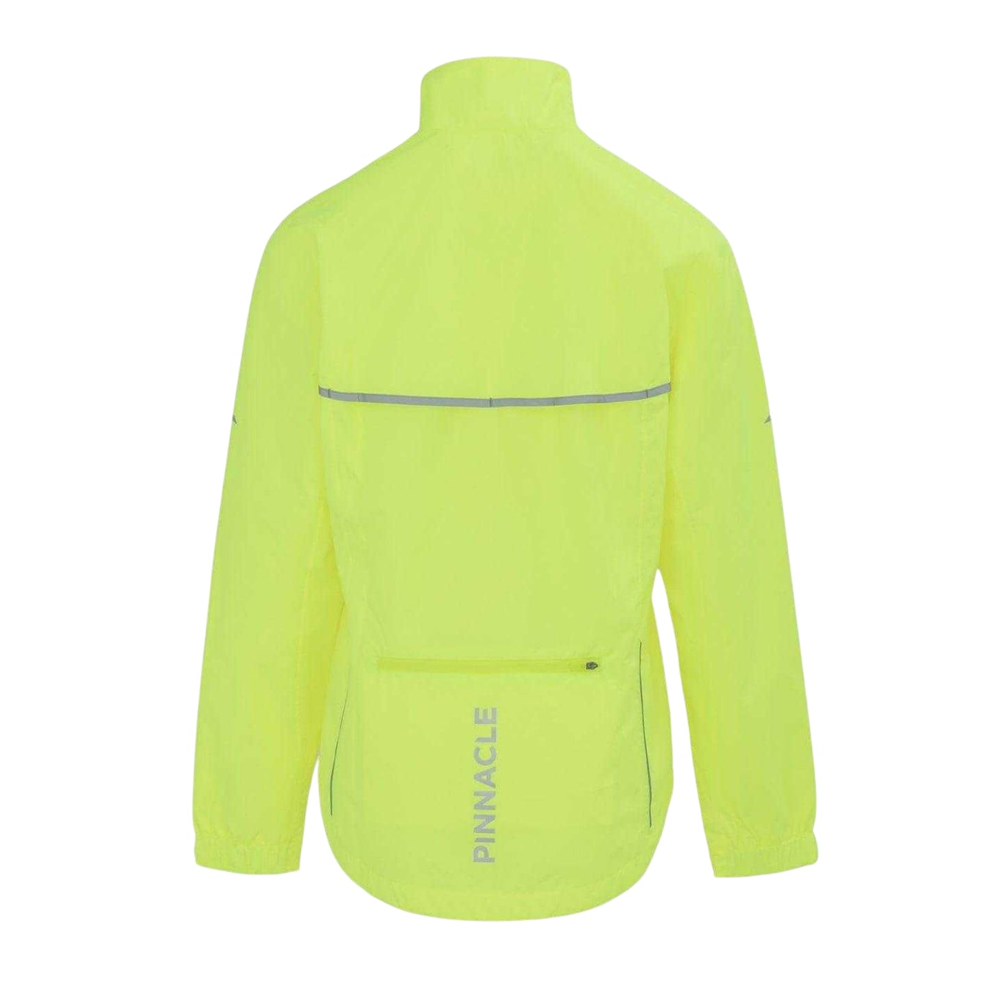 Yellow - Back - Pinnacle Womens-Ladies Waterproof Reflective Cycling Jacket