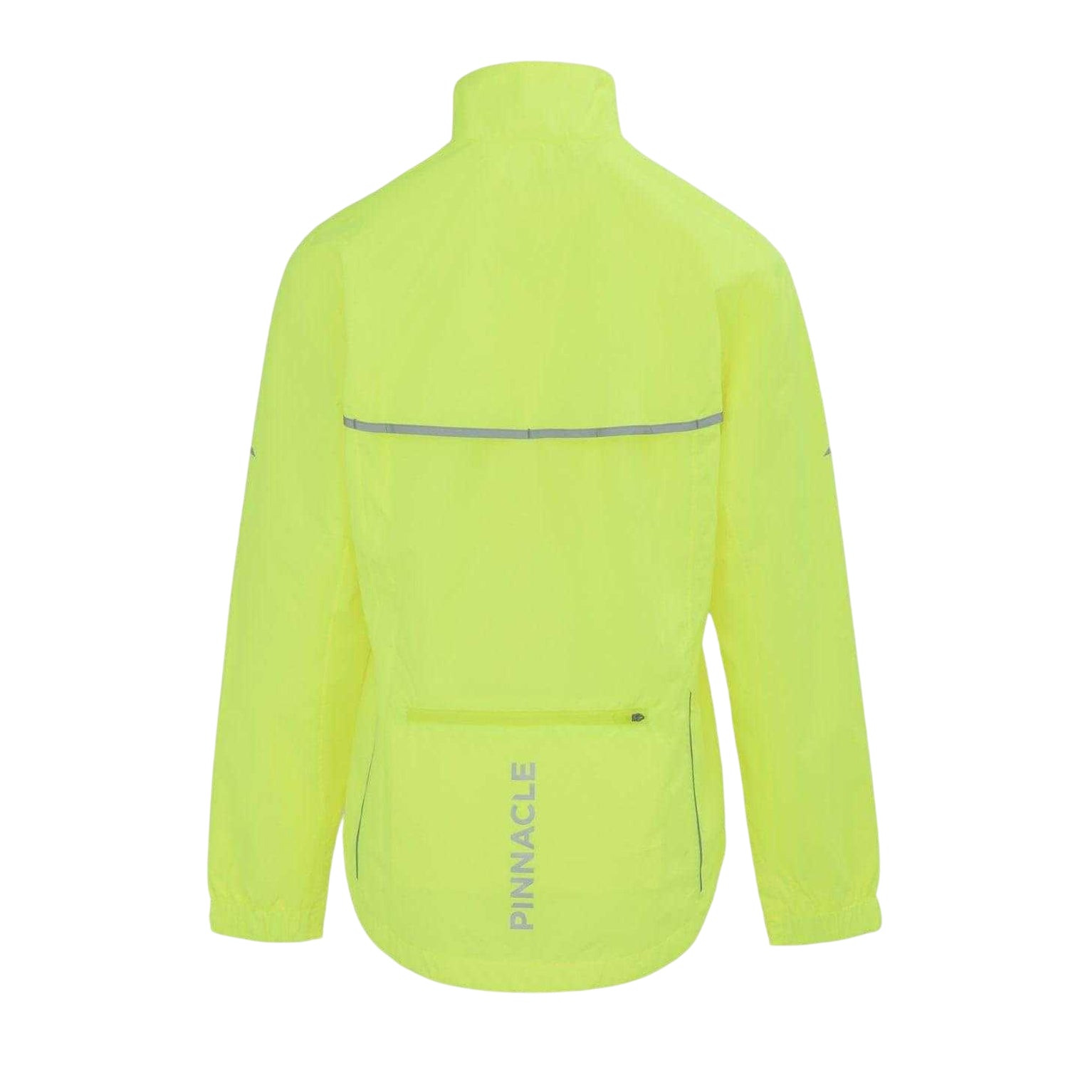 Yellow - Back - Pinnacle Womens-Ladies Waterproof Reflective Cycling Jacket