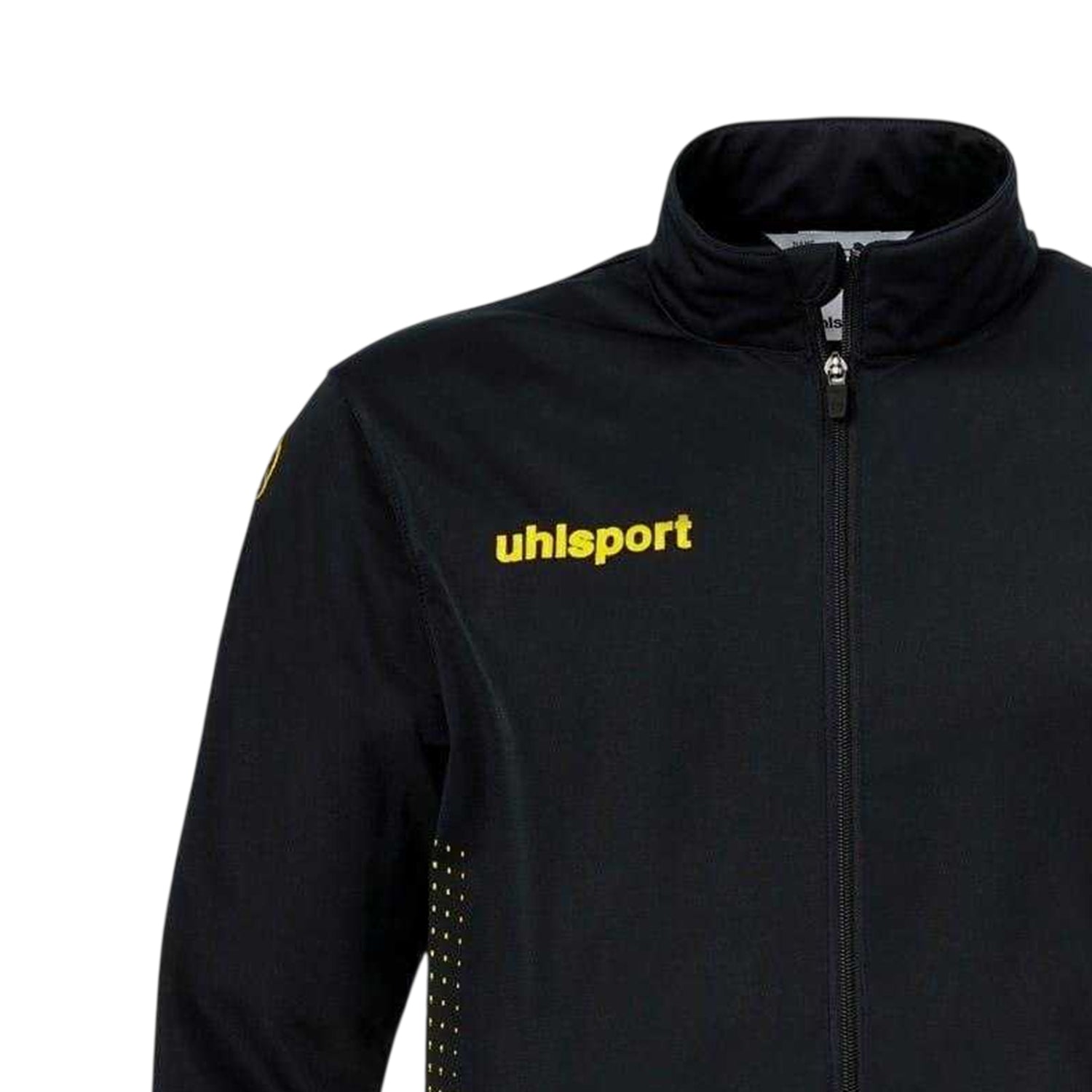 Black-Yellow - Side - UHL Sport Childrens-Kids Dotted Jacket